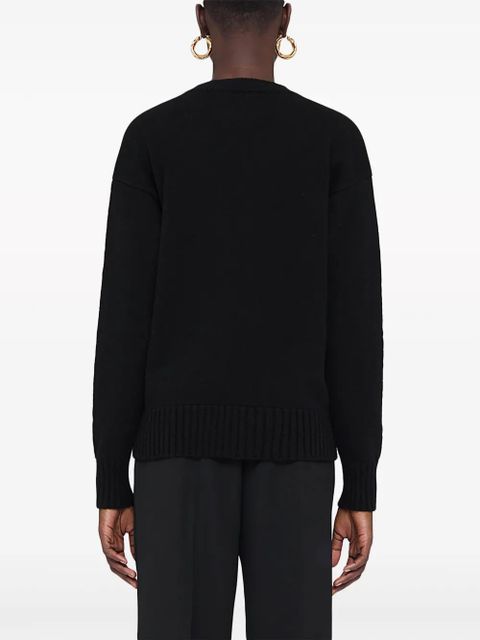 Jil Sander crew-neck cashmere jumper - Black