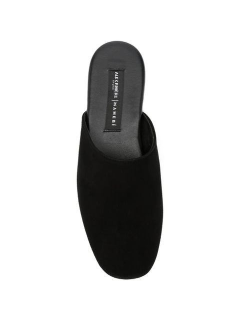 Manebi almond flat sandals - Black