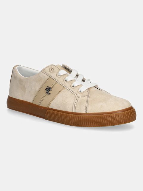 Lauren Ralph Lauren sneakersy zamszowe Janson II damskie kolor beżowy 802868344004 - zdjęcie produktu nr 1