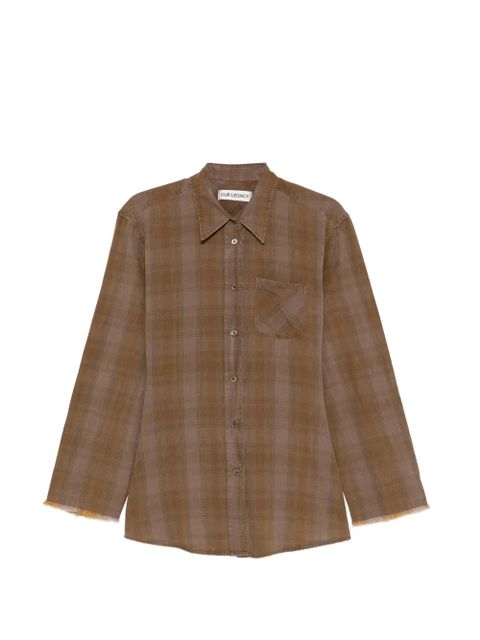 OUR LEGACY Daisy checked pocket shirt - Brown - zdjęcie produktu nr 1