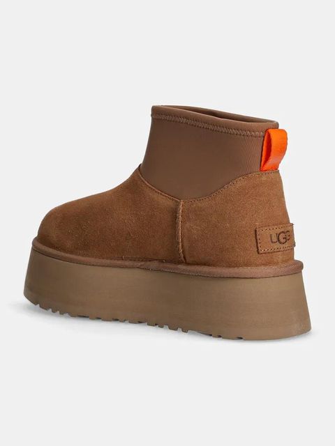 UGG śniegowce zamszowe Classic Mini Dipper kolor brązowy 1168170-CHE