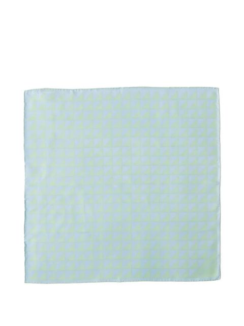 Prada printed silk twill scarf 55x55 - Blue - zdjęcie produktu nr 1