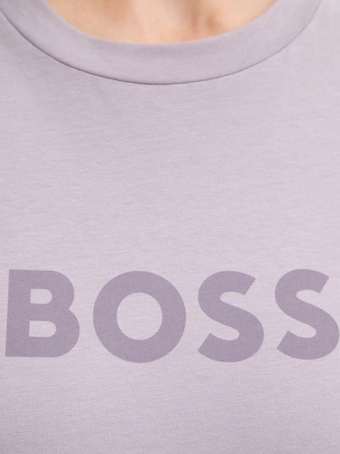 BOSS Orange t-shirt bawełniany BOSS ORANGE damski kolor fioletowy 50501139