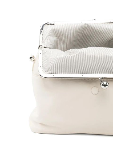 Weekend Max Mara Wkaslalom frame chain shoulder bag - White