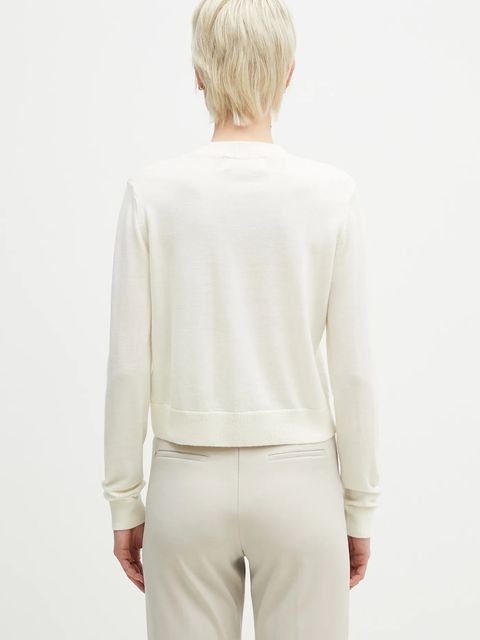 Fiorucci kardigan wełniany Angel Patch damski kolor beżowy lekki W02SPKCA337KN03WH02