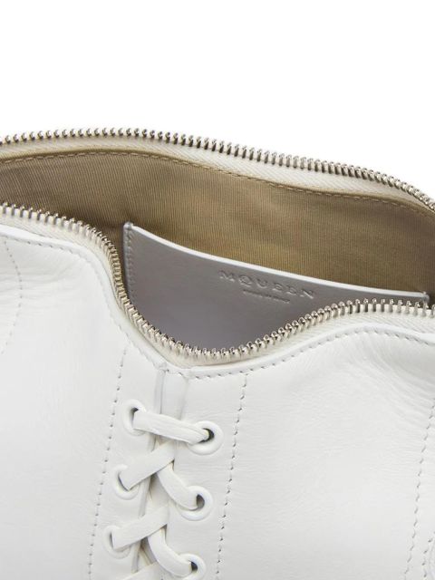 Alexander McQueen Manta lace-up clutch bag - White
