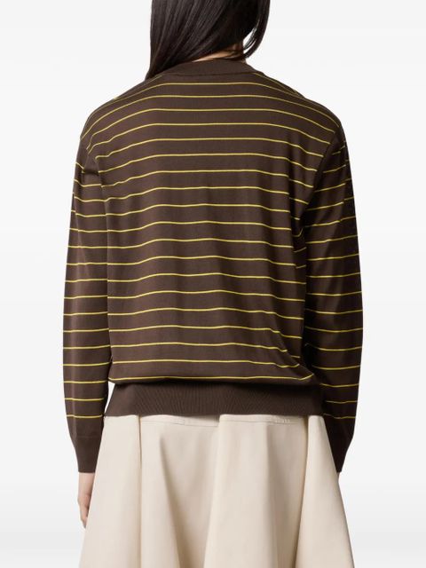 Tod's long-sleeve striped sweater - Brown