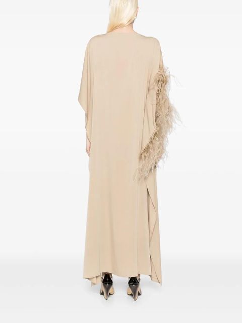 Ferragamo faux-fur detail dress - Neutrals