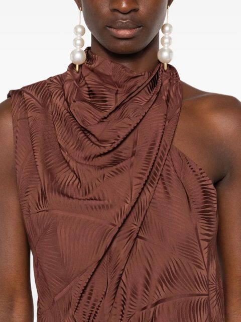 Johanna Ortiz Finding Balance midi dress - Brown