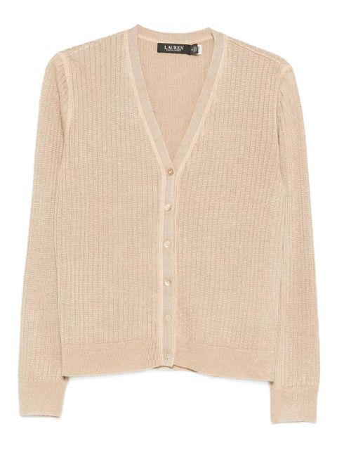 Lauren Ralph Lauren buttoned ribbed cardigan - Neutrals - zdjęcie produktu nr 1