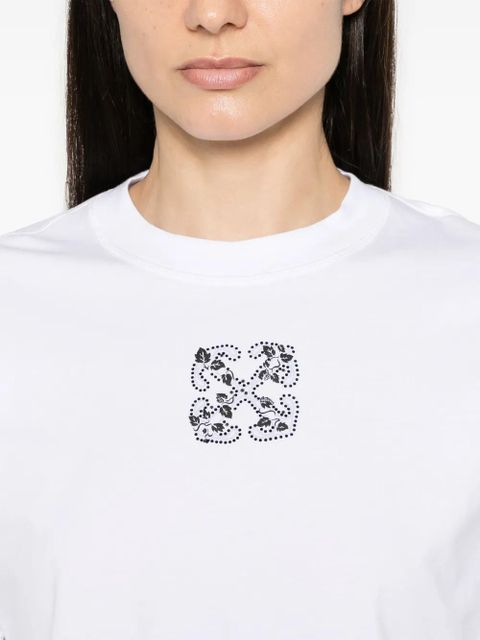 Off-White Bling Leaves S Arrow crop T-shirt