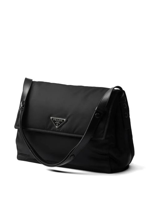 Prada large Traveller shoulder bag - Black