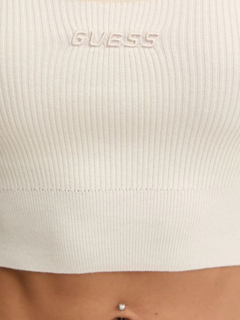 Guess top z domieszką wełny FLAMINIA damski kolor beżowy V5BP05 Z3JD2