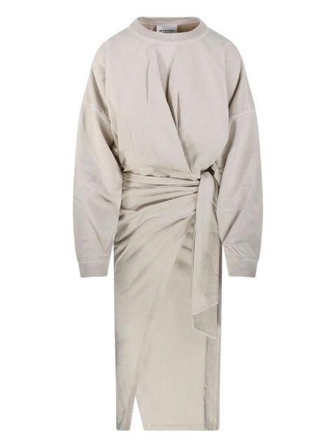 MARANT ÉTOILE Sandrina wrap midi dress - Neutrals - zdjęcie produktu nr 1
