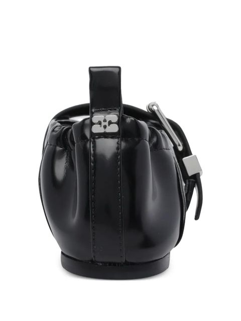 GANNI Sue buckle-detail ballet flats - Black