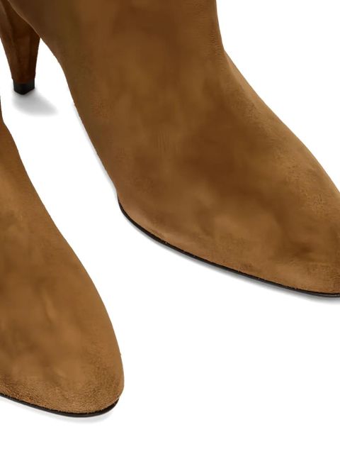 Casadei 120MM suede calfskin high-heeled boots - Brown