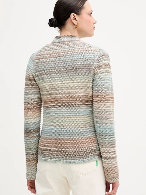 United Colors of Benetton kardigan z dodatkiem wełny kolor beżowy 105CD6880