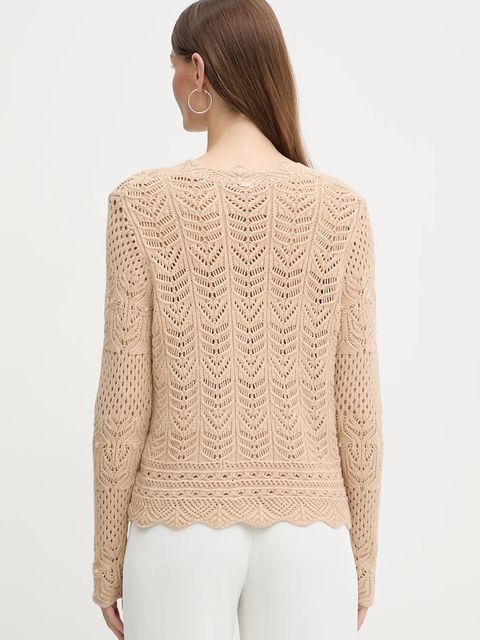 Fracomina kardigan damski kolor beżowy ciepły FS25WT8016K53801 - zdjęcie produktu nr 2