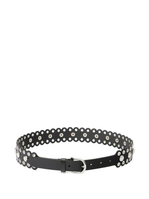 ISABEL MARANT Zalla scalloped studded leather belt - Black - zdjęcie produktu nr 1