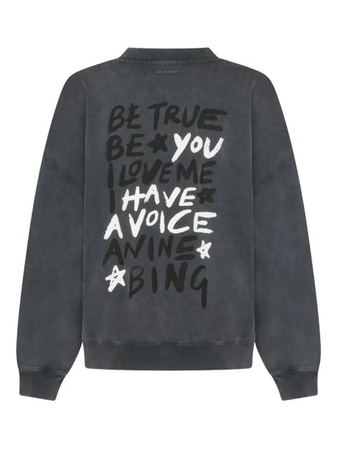 ANINE BING lettering-print sweatshirt - Black - zdjęcie produktu nr 2