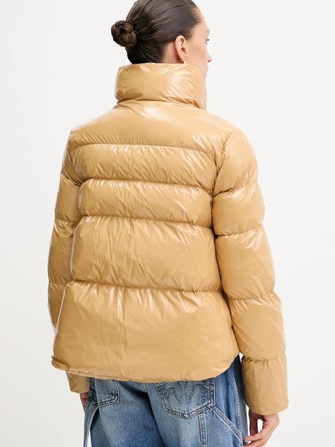 Pinko kurtka kolor beżowy zimowa 101598 A2P7