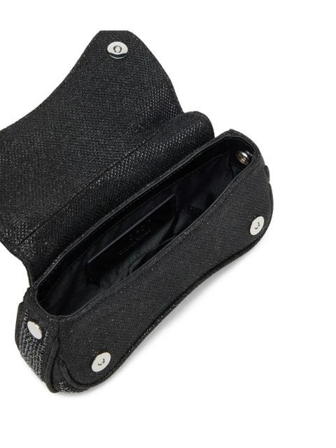 Diesel crystal-embellished clutch bag - Black