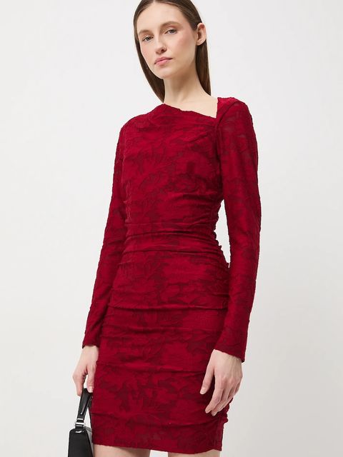 Medicine sukienka kolor czerwony mini dopasowana