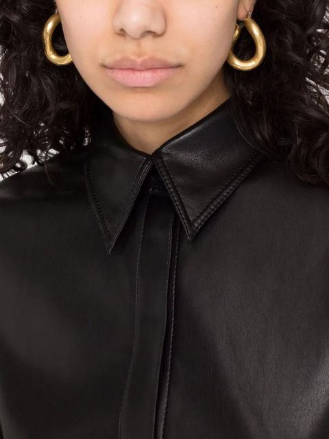 Nanushka belted mini shirt dress - Black