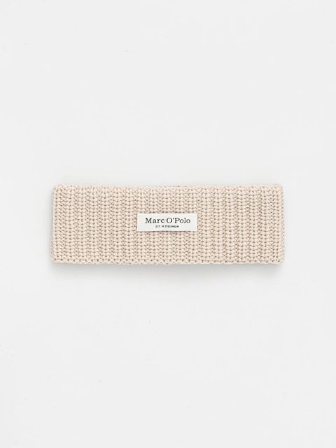 Marc O'Polo opaska na głowę wełniana kolor beżowy 509517901043 - zdjęcie produktu nr 1