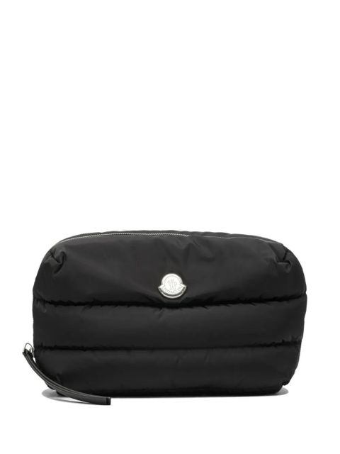 Moncler Caradoc padded logo-plaque make up bag - Black - zdjęcie produktu nr 1