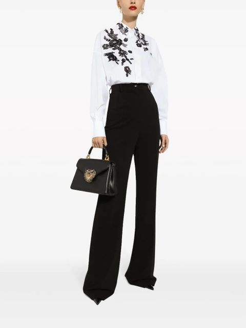 Dolce & Gabbana DNA high-waisted pressed-crease flared trousers - Black - zdjęcie produktu nr 2