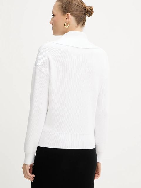 Liu Jo sweter damski kolor biały lekki MF5373 MS99E