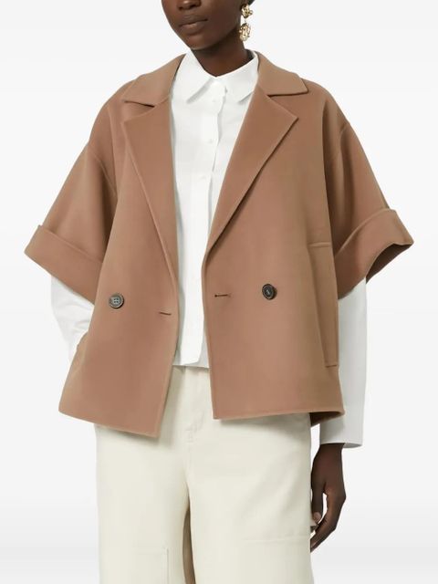 Weekend Max Mara Pera double-breasted short coat - Neutrals