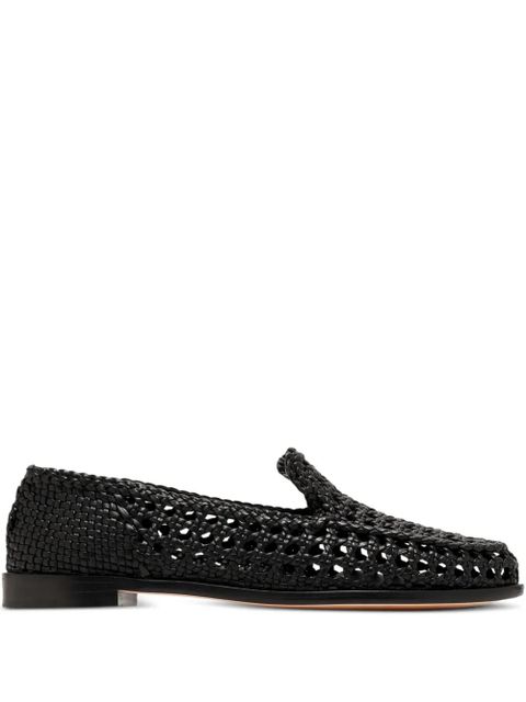 DRAGON DIFFUSION woven leather loafers - Black - zdjęcie produktu nr 1
