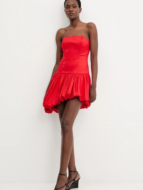 Bardot sukienka kolor czerwony mini rozkloszowana 59981DB - zdjęcie produktu nr 2