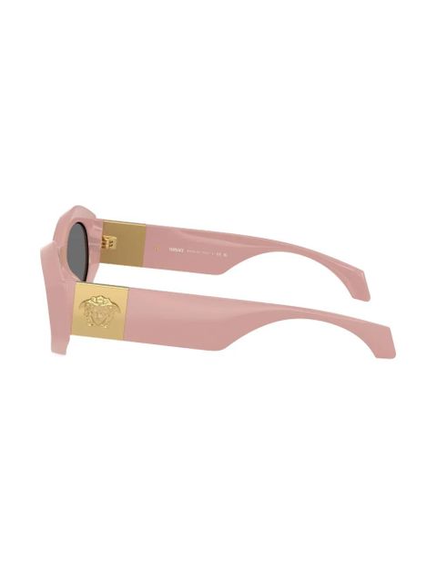 Versace Eyewear Medusa-plaque oval-frame sunglasses - Pink