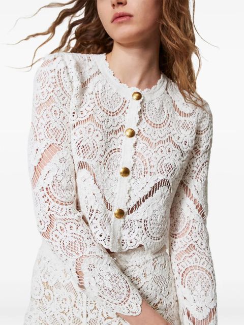 TWINSET knitted cropped jacket - White