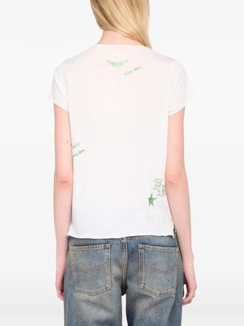 Zadig&Voltaire Henley heart-detail T-shirt - White