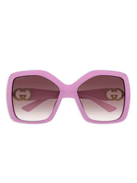 Gucci Eyewear Interlocking G-plaque sunglasses - Pink - zdjęcie produktu nr 1