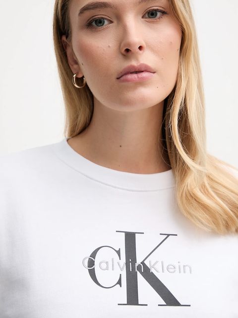 Calvin Klein Jeans bluza damska kolor biały LV047B234G