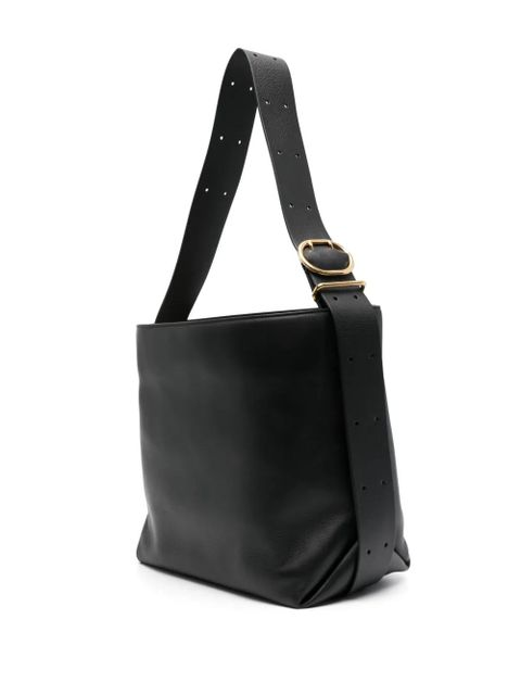 Jil Sander Cannolo leather shoulder bag - Black
