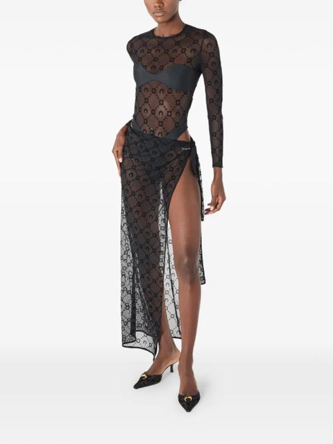 Marine Serre Moonogram cover-up - Black - zdjęcie produktu nr 2