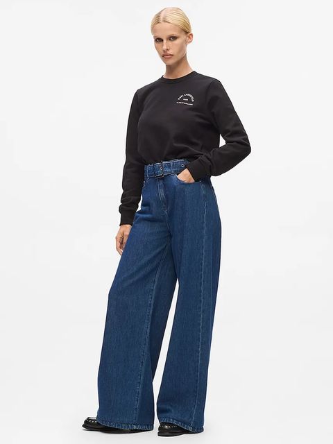 Karl Lagerfeld jeansy damskie kolor granatowy A4W10092 - zdjęcie produktu nr 1