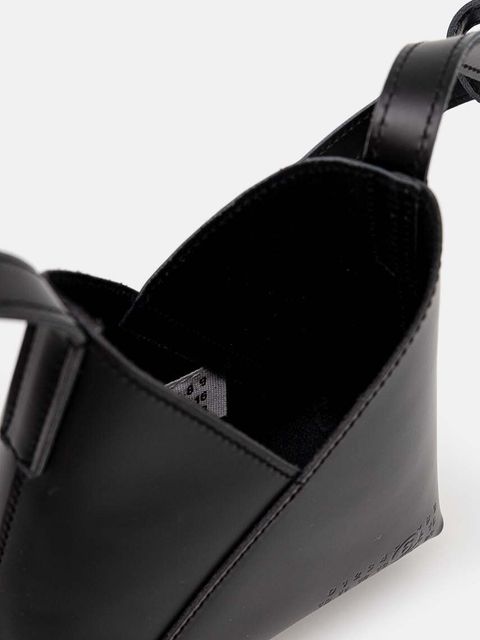 MM6 Maison Margiela saszetka skórzana kolor czarny SB6ZI0014.P7183