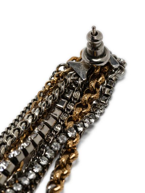 Alexander McQueen crystal-chain earrings - Silver