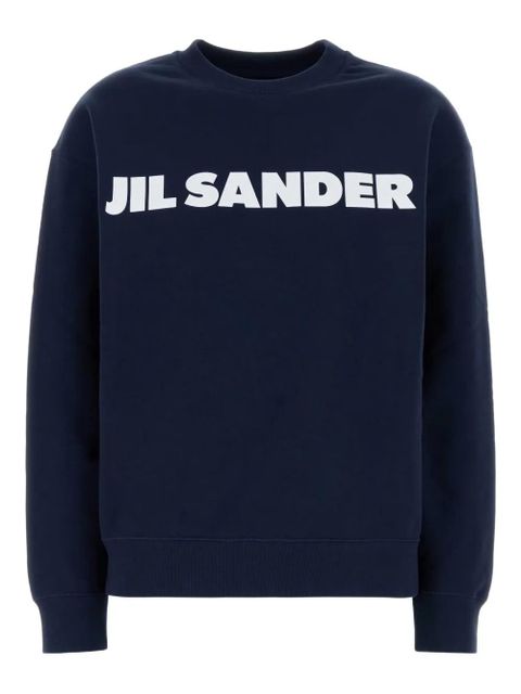 Jil Sander logo-print cotton sweatshirt - Blue - zdjęcie produktu nr 1