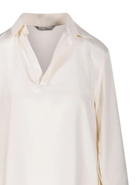 Max Mara V-neck blouse - 005 BIANCO AVORIO