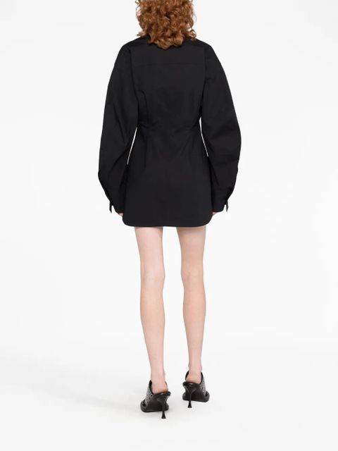 The Attico cut-out bustier shirtdress - Black