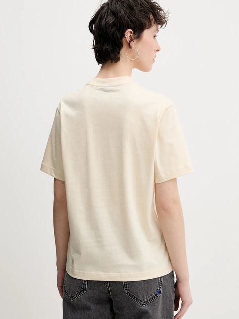 Karl Lagerfeld Jeans t-shirt bawełniany damski kolor beżowy A1W17006