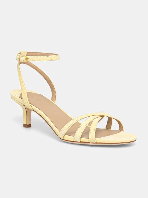 Lauren Ralph Lauren sandały na niskim obcasie zamszowe Kendyl Kttn - zdjęcie produktu nr 2